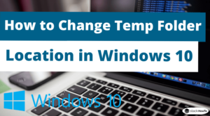 change user temp folder windows 10