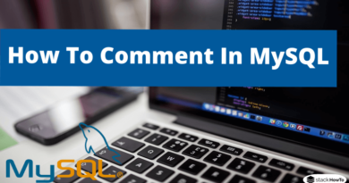 How To Comment In MySQL