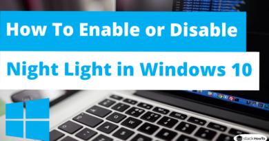 How To Enable or Disable Night Light in Windows 10