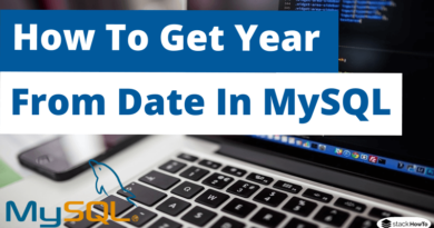How To Get Year From Date In MySQL