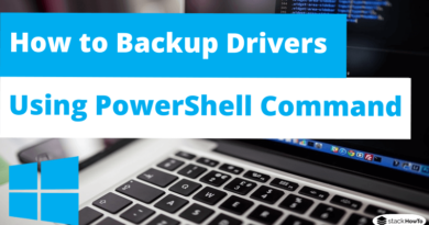 How to Backup Drivers using PowerShell Command in Windows 10