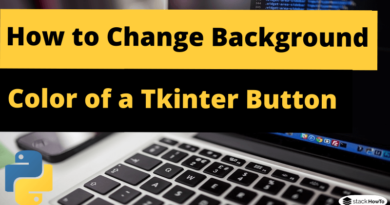 How to Change Background Color of a Tkinter Button in Python