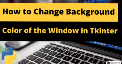 How to Change Background Color of the Window in Tkinter Python