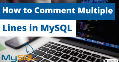 How to Comment Multiple Lines in MySQL