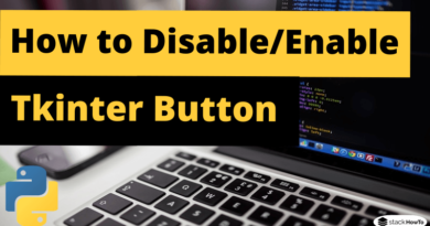 How to Disable-Enable Tkinter Button in Python