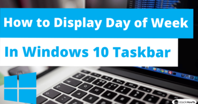 How to Display Day of Week in Windows 10 Taskbar