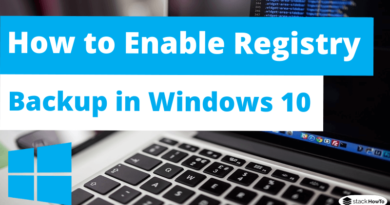 How to Enable Registry Backup in Windows 10