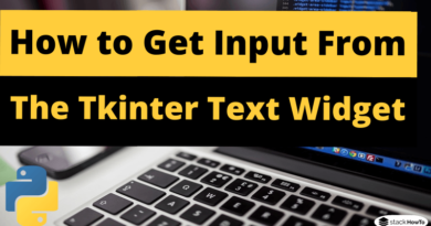 How to Get the Input From the Tkinter Text Widget