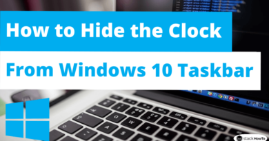 How to Hide the Clock From Windows 10 Taskbar