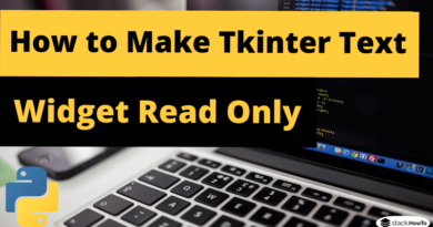How to Make Tkinter Text Widget Read Only