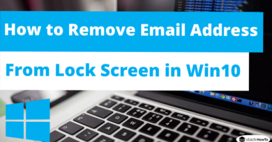 How to Remove Email Address from Lock Screen in Windows 10