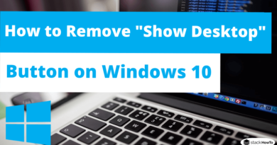 How to Remove Show Desktop Button on Windows 10