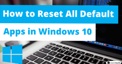How to Reset All Default Apps in Windows 10