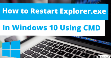 How to Restart explorer.exe in Windows 10 Using CMD