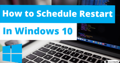 How to Schedule Restart in Windows 10