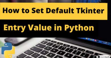 How to Set Default Tkinter Entry Value in Python