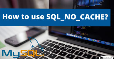 How to use SQL_NO_CACHE