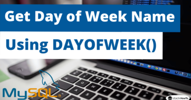 MySQL - Get Day of Week Name Using DAYOFWEEK()