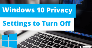 Windows 10 Privacy Settings to Turn Off