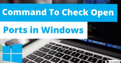 Command To Check Open Ports in Windows