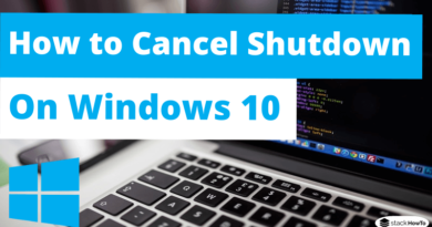 How to Cancel Shutdown on Windows 10