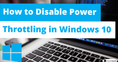 How to Disable Power Throttling in Windows 10