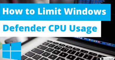 How to Limit Windows Defender CPU Usage