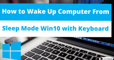 How to Wake Up Computer From Sleep Mode Windows 10 with Keyboard