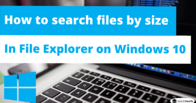 How to search files by size in File Explorer on Windows 10
